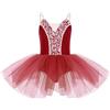 Oyolan Tutu La Danza Balletto Bambina Abito Danza Classica Body in Tulle Tuta Balletto