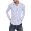 RED BRIDGE Camicia a Righe da Uomo in Cotone a Maniche Lunghe Azzurro XXL