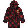 Manchester United Accappatoio da uomo ufficiale F.C., in pile, con cappuccio