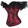 Hengzhifeng Corsetto Elegante Donna con Maniche Cerimonia 4XL Vinaccia