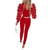 Onsoyours Sexy Tute Donna Pantaloni Vestito Abito Elegante Cocktail Party Monopezzi Solide Casual Tute da Sera Rompers Cerimonia Tuta Lungo Playsuit Jumpsuit Romper A02 Rosso M