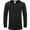 ITRAT® Maglia intima termica da uomo a maniche lunghe, maglietta termica calda, strato di base per l'inverno, taglia S-XXL, Nero , L