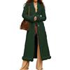 Generic Cappotti Invernali Lunghi per le Donne in Ecopelle Pelle Scamosciata Tosatura Giacca Fuzzy Sherpa Foderato Trench Cappotto Business Cappotto Casual