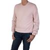 Marenza Girocollo Uomo Manica Lunga Misto Cashmere Seta Made in Italy(XL, Rosa)