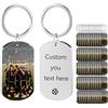Eiwoty 10 ~ 50pcs Custom Keychain con il testo dell'immagine Foto personalizzata KeyChain su misura per la raccolta e la commemorazione