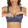 DotVol Donna Reggiseno correttore posturale Anteriore Minimizer per Reggiseno Senza Fili Confortevole(Blu7C