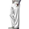 Generic CHUNOTU - Pantaloni da uomo in raso, espandibili, con gamba dritta, elasticizzati, morbidi e confortevoli, in raso di seta, pantaloni da lavoro formali