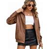 RITOSTA Giacca Pelle Donna Corta Giacca Ecopelle Leggera Giubbotto Similpelle Moto Giubbotti Mezza Stagione Primavera Estate Autunno Giubbino Pelle Casual ed Elegante