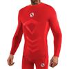 sesto senso Maglietta Sportiva da Uomo a Maniche Lunghe Biancheria Intima Termica a Compressione L/XL Red Rosso