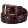 Emila Cintura uomo rosso scuro in pelle vera da cerimonia elegante cinta artigianale classica stampa cocco coccodrillo per abito pantalone lavoro business con fibbia 3,5 cm 105 Vera Pelle Bordeaux