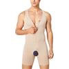 KUMAYES Canotta Contenitiva Snellente Intimo Maglietta Compressione Uomo Forte Shaping Full Body Shaper con Pantaloncini da Gamba Fitness Canottiera (Beige, XL-XXL)