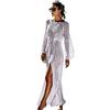 LATH.PIN Copricostumi da Bagno in Pizzo Elegante Bikini Cover Up Sexy Estate Abito da Spiaggia Lungo Copricostumi Parei Taglia Unica (Bianco)