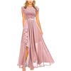 HAOLEI Vestito Donna Da Sera con Spalline Abito da Festa Scintillante a Trapezio Altalena Abito Da Donna Vintage Con Paillettes Anni '20 Con Frange Sexy Maniche Scollo A V Per Matrimoni Feste Cocktail