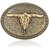 BELTROAD Fibbia per cintura occidentale per uomo donna cowboy rodeo cowgirl festa occidentale uomo sostituzione novità fibbia regali, 06-bronzo (Copper Bull), Large