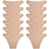 Toocool - Stock 12 Pezzi Slip Donna Mutandine Basic Elasticizzato Cotone Nuovo 170-12 [S/M,Beige]