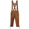 Generic Pantaloni in pelle da uomo, con cintura, in pelle, con cinghia, in ecopelle, per costume tradizionale bavarese, Oktoberfest, al ginocchio, taglie forti, cachi, M