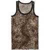 SamHeng Canotta leopardata da uomo, gilet sportivo aderente senza maniche morbido, canottiera attillata per allenamento, corsa, sport, t-shirt con stampa leopardata per feste, rave, discoteche, spettacoli
