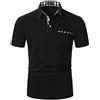 STTLZMC Moda Polo Uomo Manica Corta con Plaid Cotone T-Shirt Tops Tennis