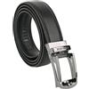 Police Cintura Uomo in Vera Pelle Con Fibbia Automatica, Accorciabile, Alta 3,2 cm, Con Scatola