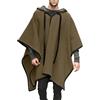 RUMAOZIA Poncho da uomo con cappuccio Clint Eastwood Poncho caldo coperta poncho cappuccio casual con cappuccio poncho per uomo orlo irregolare con cappuccio abbigliamento da casa alla moda Streetwear