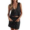 Saodimallsu Costume da Bagno da Donna Bikini Cover Up Set 2 Pezzi Costume da Bagno Uncinetto Senza Maniche Crop Top Gonna a Maglia Uncinetto Abbigliamento da Spiaggia Vestito da Spiaggia Uncinetto