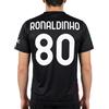 AC Milan Maglia Ronaldinho 80 Replica Ufficiale 2024/25, Rossonera a Strisce (IT, età, 10 Anni, Rosso)