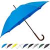 SoulRain - Ombrello grande da 121,9 cm, antivento, per pioggia, apertura automatica, ombrello vintage blu reale con manico e albero in legno classico, per donne e uomini (blu reale)
