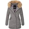 Marikoo - B362 Giaccone parka da donna invernale caldo e foderato Grau S