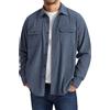 Enlision Camicia Uomo Velluto a Coste Giacca Leggera Casual Sovracamicia Vintage con Tasche vestibilità Rilassata per Mezza Stagione Blu Polvere S