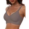 HORISUN Reggiseno Senza Ferretto Donna Reggiseni Senza Cuciture Scollo a V Copertura Completa Push Up Reggiseno Comodo