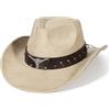 EOZY Cappello da Cowboy in Pelle Scamosciata Stile Western per Donne & Uomini con Nastro Rimovibile, Cappello in Pelle Scamosciata Vintage, Cappello per Country Music Festival, Leggera Protezione