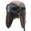 Lifup Inverno Sci Cappello Unisex, Cappello da Aviatore Cappelli con Pelliccia Sintetica, Cappello con Paraorecchie per Sci attività Sportive All'aperto Marrone