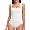 Tuopuda Body Contenitivo Modellante Donna Body Shaper Bodysuit Guaina Contenitiva Shapewear Intimo Snellente Pancia Piatta Dimagrante Shaping Addominale Compressione Canotta Canottiera, Bianca, L