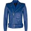 Infinity Leather Giacca da Motociclista da Uomo in Pelle Con Logo Brando