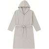 Generico Accappatoio unisex in Microfibra con Cappuccio - Ultra Morbido, Leggero e ad Asciugatura Rapida - (IT, Testo, M, Regular, Regular, Grigio)