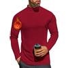 Ekouaer Maglia Termiche da Uomo Invernale Biancheria Intimo Termica a Maniche Lunghe a Collo Alto Rosso XXL