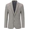 Allthemen Blazer da Uomo Monopetto a Quadri con Due Bottoni Blazer da Abito di Lana Slim Fit Casual da Lavoro #001 caffè XXL