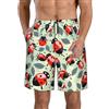 Generic Beach Costume da Bagno Ladybugs Cartoon Pattern Elastica Uomo Pantaloncino Morbido Boxer Mare per Estivo Attivitá Volley M