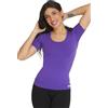 FGM04 Donna - T-Shirt Miss (IT, Testo, XS, S, Regular, Regular, Standard, Viola)