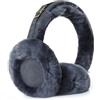 MGGMOKAY Paraorecchie da Donna/Uomo invernali Calde Earmuffs in vera pelliccia,pieghevoli paraorecchies da esterno,Grey