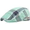 Lifup Uomo Donna Baschi Scozzesi Cotone Berretto Plaid Cappello da Guida Regolabile Blu 2