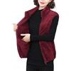 Generico Gilet Donna Gilet In Pile Corallo Double Face per Donna, Gilet Soffice, Caldo, Leggero, Comodo, Da Donna, Giacca Morbida con Tasche per Autunno Inverno, Campeggio, Escursionismo, Rosso Vino 3Xl