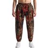 MakingDa Pantaloni da uomo larghi in stile hippie con stampa cachemire, a gamba larga, in cotone, stile harem, hippy, con motivo 3D, per spiaggia, yoga, jogging, danza, X-4, M