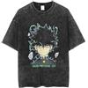 Anjinguang Magliette Mob Psycho 100 Anime Manga Mob Reigen Arataka Camicia Lavata Vintage Cosplay Maglietta Estiva Casual a Maniche Corte per Uomo Donna, Tipo 2, M