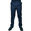 Alfio Collection Pantalone Uomo Classico con Pens Cavallo Alto Gamba Larga Elegante Leggero Estivo 50 52 54 56 58 60 62 64 (48 - Blu)