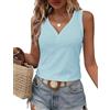 DUOEASE Canotta Donna Nero Scollo a V Top Donna Elegante Traspirante Basic T Shirt Donna Senza Maniche