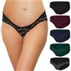 INNERSY Mutandine Premaman Donna Incinta Slip Gravidanza sotto Pancia Mutande maternità Pacco da 5 (M, 4 Colori Scuri, 1 Stampa Floreale)
