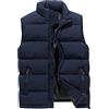 Peuignao Gilet Imbottito Invernale Uomo - Giubbino Smanicato Trapuntato Puffer Taglie Forti - Giacca Senza Maniche Caldo Casual Blu 5XL