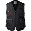 KTWOLEN Gilet da Lavoro Uomo Multitasche Giubbotto Smanicato da Lavoro Estivo Gilet Senza Maniche, Nero, M