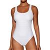 Generico Costumi Donna Intero Senza Maniche Tinte Unite - Costumi da Bagno Donna Classic Moda, Interi Elegante Sexy Beachwear Women Sportiva Surf Festa in Piscina Mare